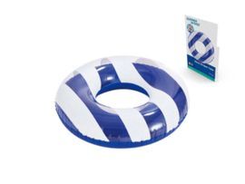 FLOTADOR CIRCULAR PVC RAYAS AZUL