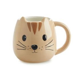 TAZA CERAMICA KITTY NARANJA 400 ML