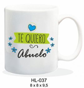 TAZA CERAMICA 237ML MENSAJE TE QUIERO ABUELO