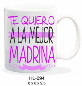 TAZA CERAMICA 237ML MENSAJE TE QUIERO LA MEJOR MAD