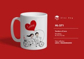 TAZA CERAMICA ENAMORADOS LOVE ON TANDEM