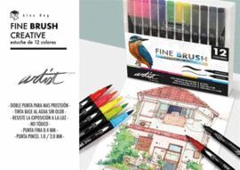 ROTULADORES DOBLES FINE BRUSH GAMA CREATIVE 12 UNI