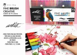 MALETIN 72 ROTULADORES FINE BRUSH CREATIVE 2 PUNTA