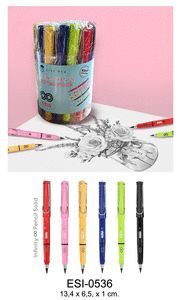 BOTE PVC 30 LAPICES INFINITOS 6 COLORES SOLIDOS