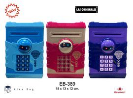 NUEVA CAJA FUERTE ROBOT X389 SURTIDAS