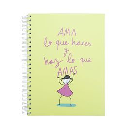LIBRETA A4 CARTONÉ LYONA AMA LO QUE HACES