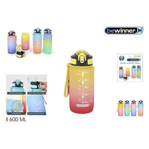 BOTELLA SPORT MULTICOLOR 600ML BEWINNER SURTIDO