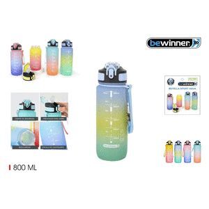 BOTELLA SPORT MULTICOLOR 800ML BEWINNER SURTIDO