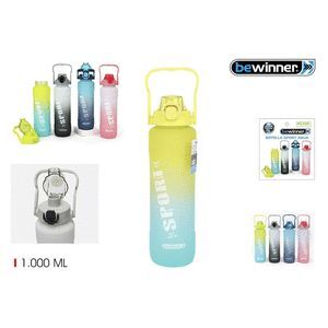 BOTELLA SPORT MULTICOLOR ASA RIGIDA 1000ML BEWINNE