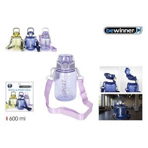 BOTELLA SPORT COLGADOR 600ML BEWINNER SURTIDO