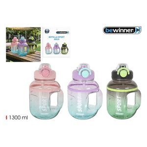 BIDON SPORT TRANSPARENTE MULT 1300ML BEWINNER SURT