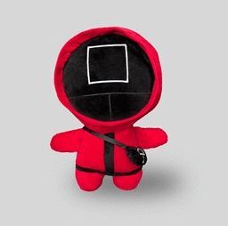 PELUCHE JUEGO DEL CALAMAR FELPA 13 CM CUADRADO TRI