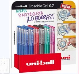 EXPOSITOR 36 BOLIGRAFOS BORRABLES UNIBALL UF-222/3