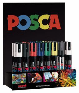 EXPOSITOR UNI POSCA MARCADOR PINTURA AGUA 1.8-2.5