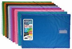 CARPETA ESPIRAL A3 20 FUNDAS HORIZONTAL COLORES SU
