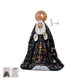FIGURA VIRGEN DE LA ESPERANZA NEGRA 11CM