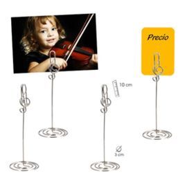 SET 6 SOPORTES PLATA CLAVE MUSICA