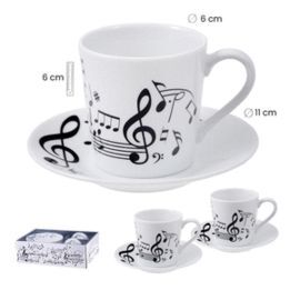 SET 2 TAZAS MUSICA