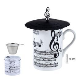TAZA EN LATA NOTA DE MUSICA