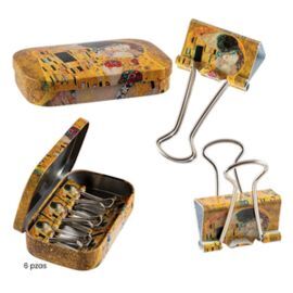 SET 6 CLIPS PINZA EL BESO LATA