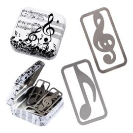 SET 12 CLIPS ACERO MUSICA EN LATA