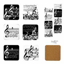 SET 6 POSAVASOS MUSICA SURTIDOS