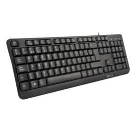 TECLADO NEGRO CON 12 TECLAS MULTIMEDIA DE CABLE