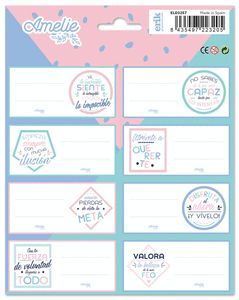 ETIQUETAS ESCOLARES AMELIE PASTEL COLLECTION