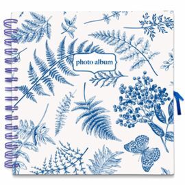 SCRAPBOOK ALBUM FOTO 26X26 CM 40 PAGINAS BLUE NATU