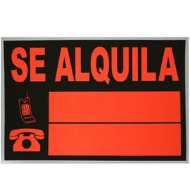 CARTEL SE ALQUILA 30X40 CM