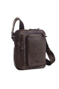 BANDOLERA HOMBRE MEDIANA VARIOS BOLSILLOS MARRON