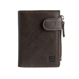 BILLETERO CON BROCHE EXOTICO LEATHER MARRON