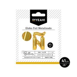 GLOBO POLIAMIDA LETRA Ñ 41CM-16 ORO METALIZADO1 UD