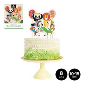 TOPPERS DECORACION TARTA JUNGLE 10-15 CM CARTON+MA