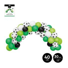 SET ARCO DE GLOBOS FUTBOL SURTIDOS LATEX 40 UDS 1,