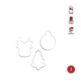 SET MOLDES REPOSTERIA RENO, ARBOL Y BOLA NAVIDAD 3