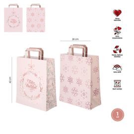 BOLSA REGALO CHRISTMAS ROSE DISEÑO SURTIDO PAPEL 1