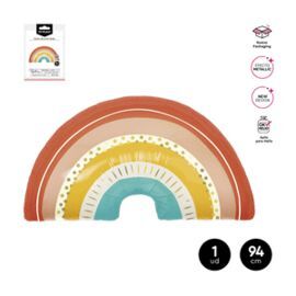 GLOBO POLIAMIDA FORMA ARCOIRIS BOHO 94X60CM APTO H