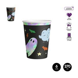 VASOS HALLOWEEN TRUCO O TRATO CON 270 CC CARTON 6