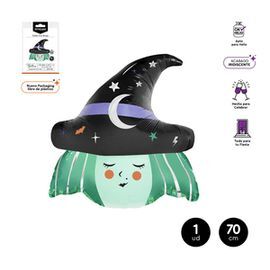 GLOBO BRUJA HALLOWEEN 70 CM - 28 APTO HELIO