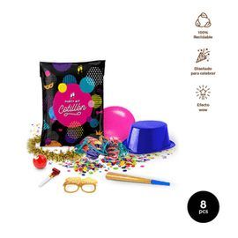 BOLSA DE COTILLON TRANSPARENTE CON SOMBRERO - PREM