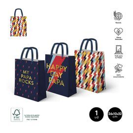 BOLSA PAPA ROCKS SURTIDAS 26X10X32 CM 1 UNIDAD FSC