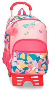 MOCHILA ESCOLAR ROLL ROAD PRECIOUS FLOWER CON CARR