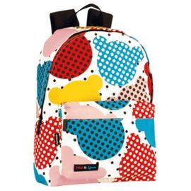 MOCHILA ESCOLAR CON BOLSILLO MIEL Y LIMON BILLOW