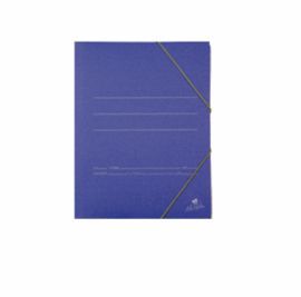 CARPETA 4º GOMAS SOLAPAS CARTON AZUL