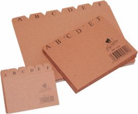 INDICE FICHEROS CARTON CUERO A-Z (95X65 MM) Nº 1