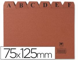 INDICE FICHEROS CARTON Nº2 CUERO A-Z 125X75MM