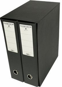 MODULO CARPETA GELTEX 2 ARCHIVADORES NEGRO
