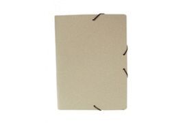CARPETA FOLIO CARTON GRIS GOMAS SOLAPAS
