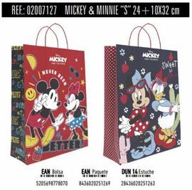 BOLSA REGALO PAPEL MICKEY MINNIE DISNEY ASA RETORC